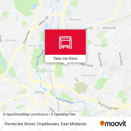 Pembroke Street, Chaddesden map