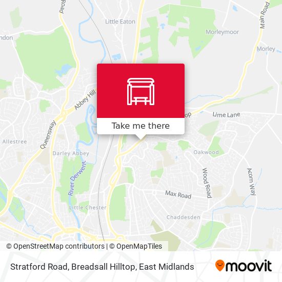 Stratford Road, Breadsall Hilltop map