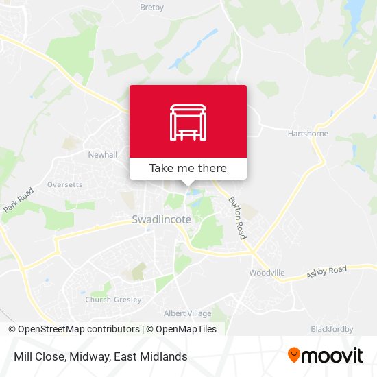 Mill Close, Midway map