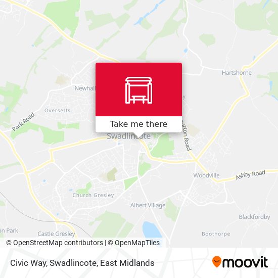 Civic Way, Swadlincote map