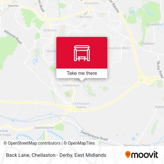 Back Lane, Chellaston - Derby map