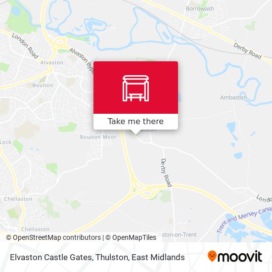 Elvaston Castle Gates, Thulston map