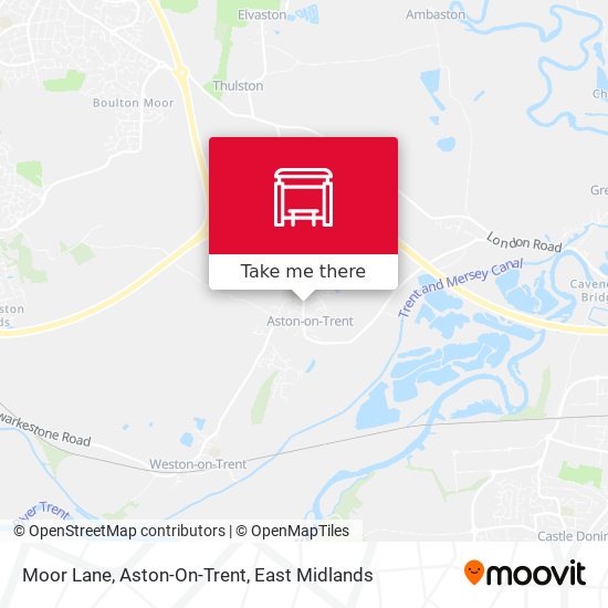 Moor Lane, Aston-On-Trent map