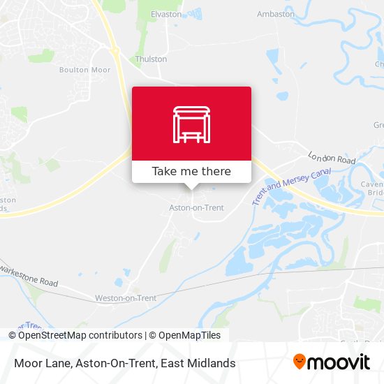 Moor Lane, Aston-On-Trent map