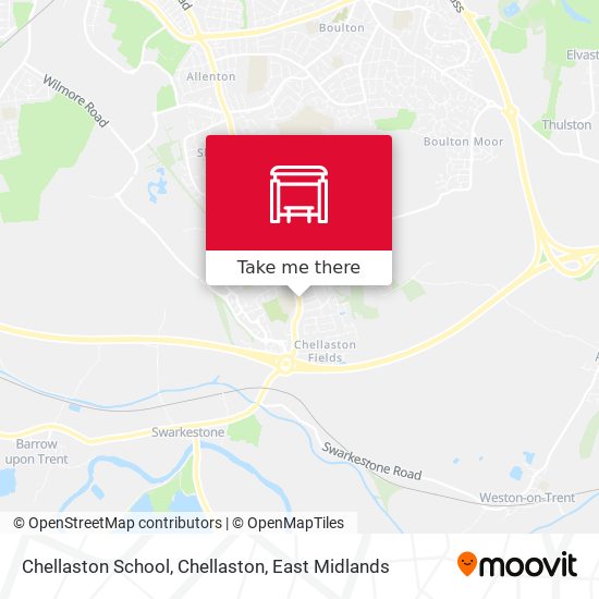 Chellaston School, Chellaston map