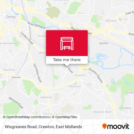 Wisgreaves Road, Crewton map