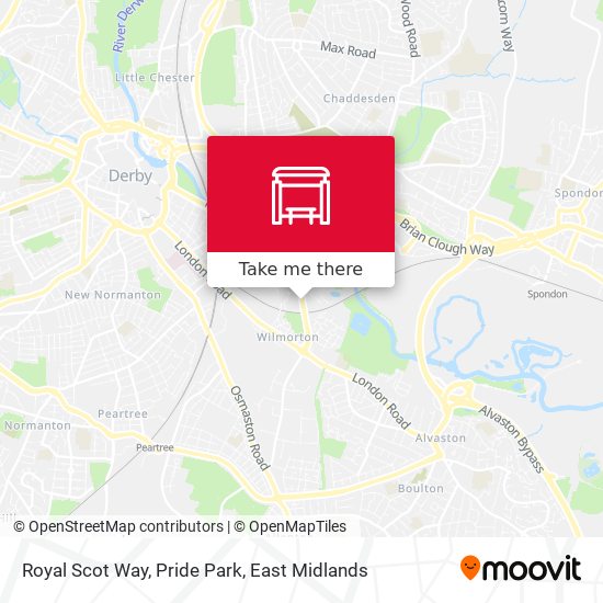 Royal Scot Way, Pride Park map