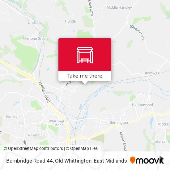 Burnbridge Road 44, Old Whittington map