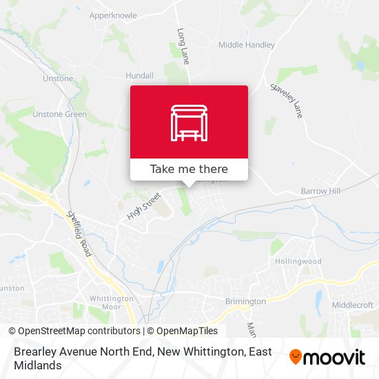Brearley Avenue North End, New Whittington map