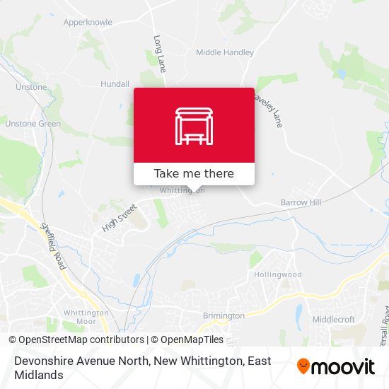 Devonshire Avenue North, New Whittington map