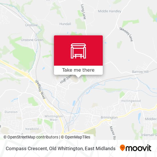 Compass Crescent, Old Whittington map