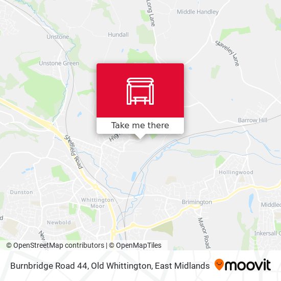 Burnbridge Road 44, Old Whittington map