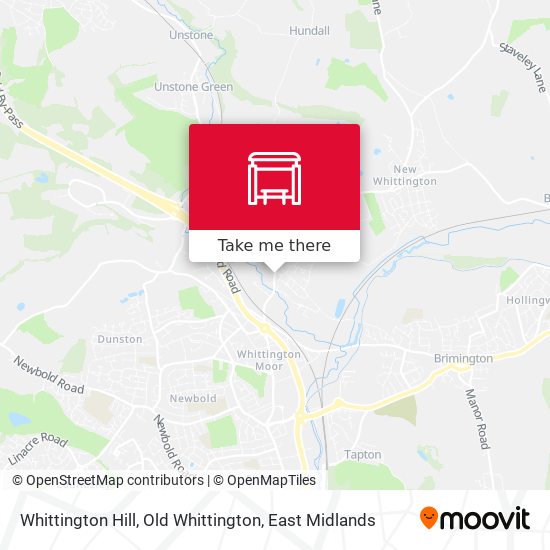 Whittington Hill, Old Whittington map