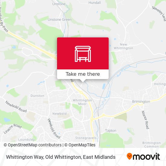Whittington Way, Old Whittington map