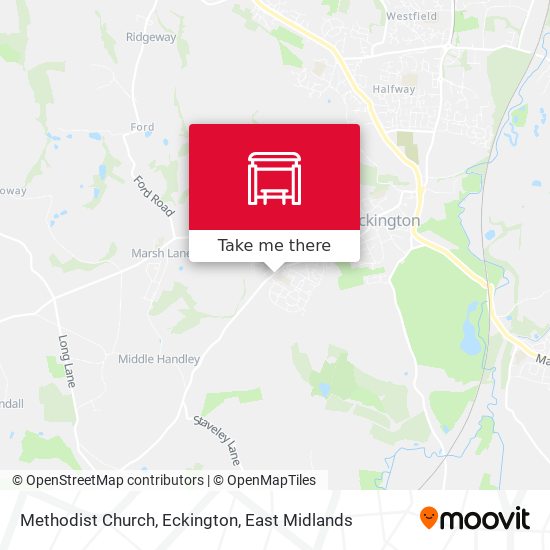 Methodist Church, Eckington map