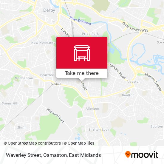 Waverley Street, Osmaston map