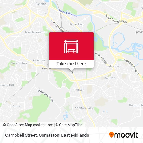 Campbell Street, Osmaston map