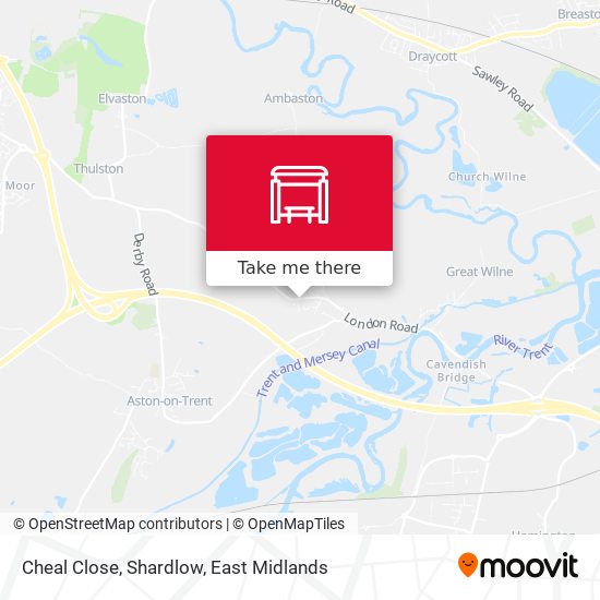 Cheal Close, Shardlow map