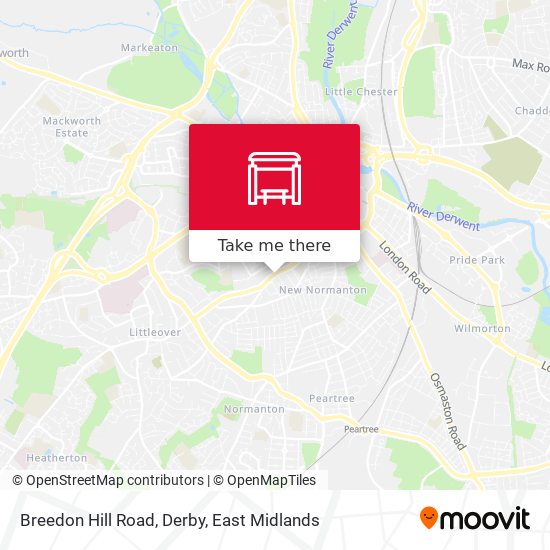 Breedon Hill Road, Derby map