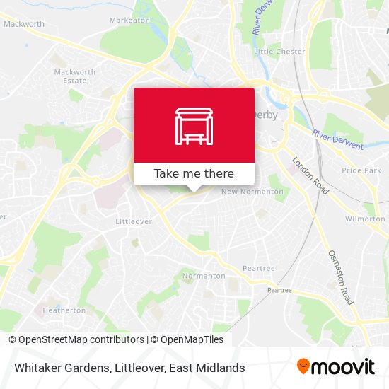 Whitaker Gardens, Littleover map