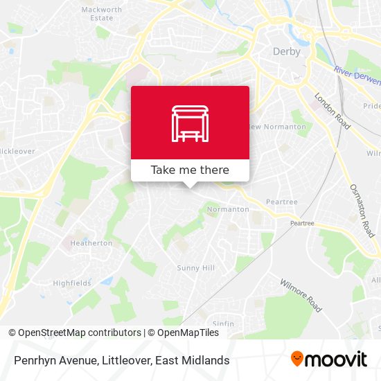 Penrhyn Avenue, Littleover map