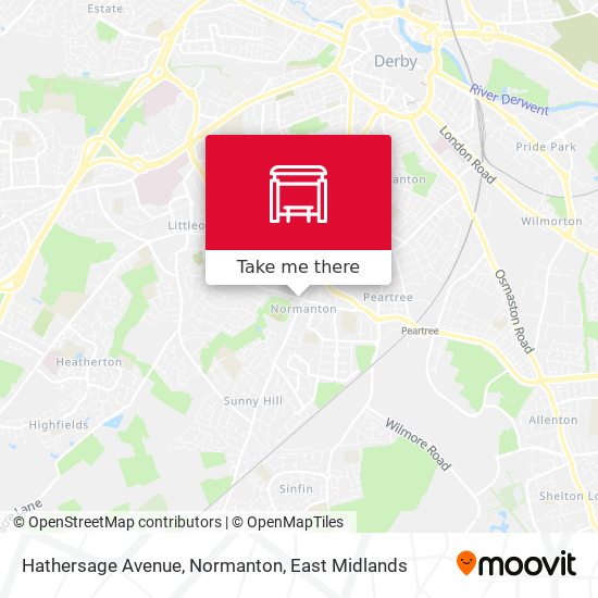 Hathersage Avenue, Normanton map