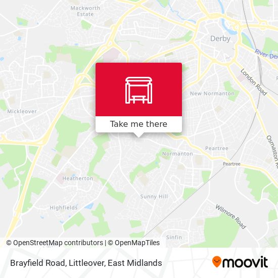 Brayfield Road, Littleover map
