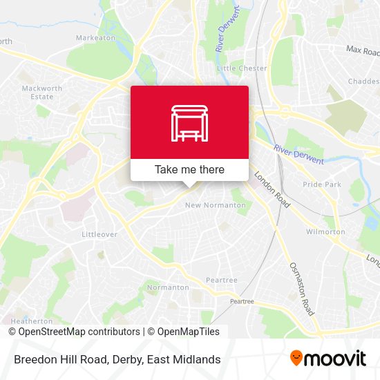 Breedon Hill Road, Derby map