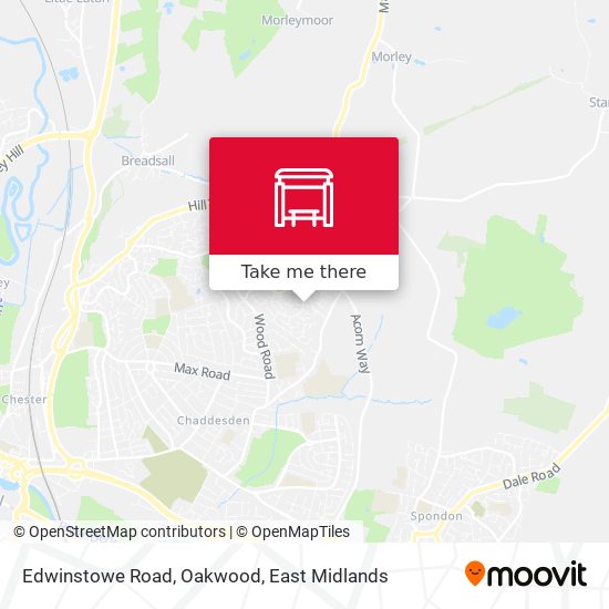 Edwinstowe Road, Oakwood map