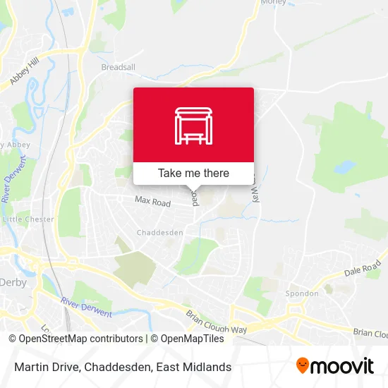 Martin Drive, Chaddesden map