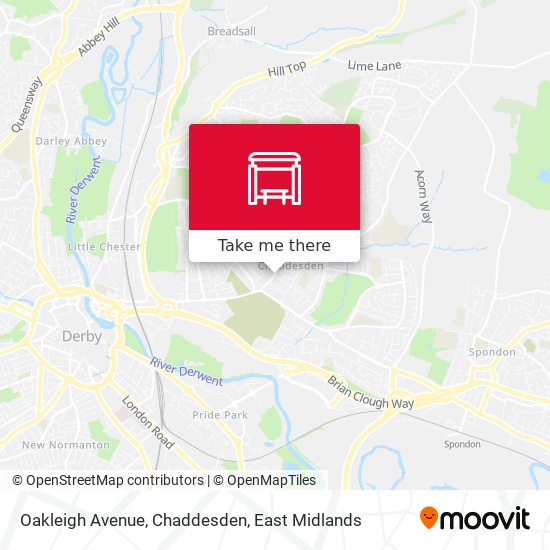 Oakleigh Avenue, Chaddesden map