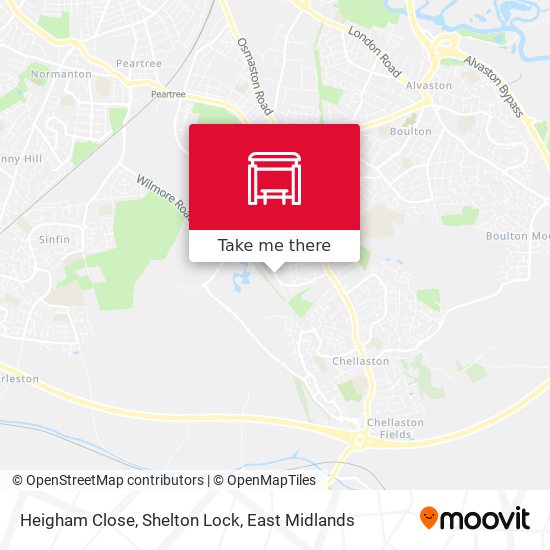 Heigham Close, Shelton Lock map