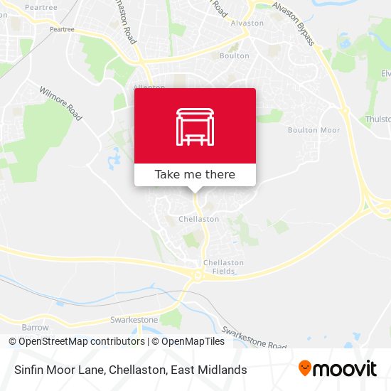 Sinfin Moor Lane, Chellaston map