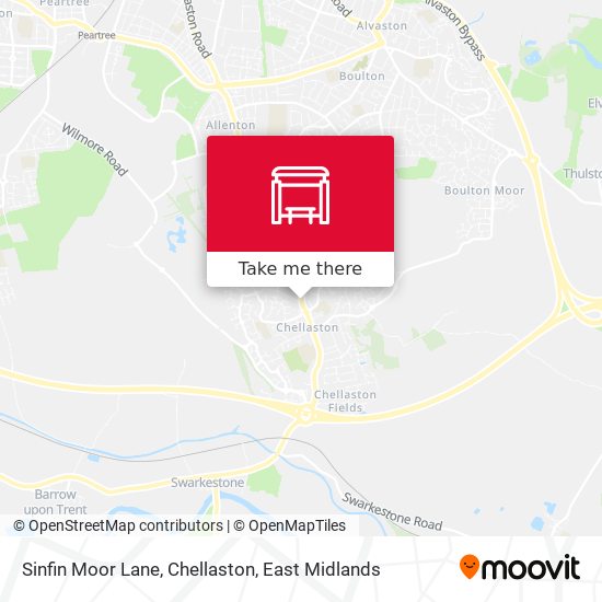 Sinfin Moor Lane, Chellaston map