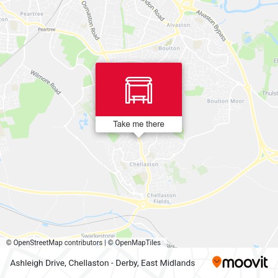 Ashleigh Drive, Chellaston - Derby map