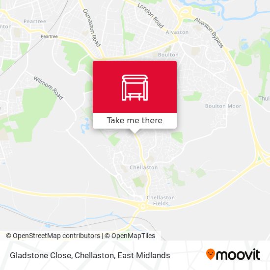 Gladstone Close, Chellaston map