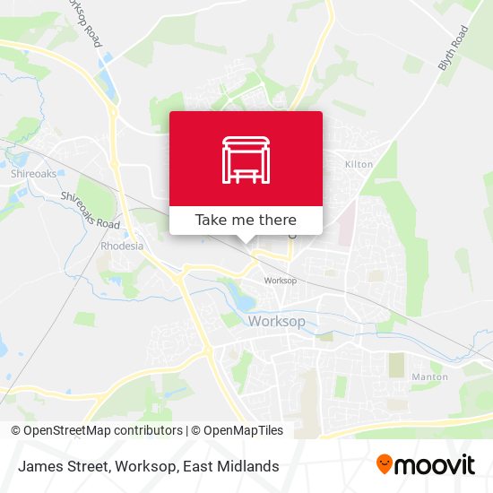 James Street, Worksop map