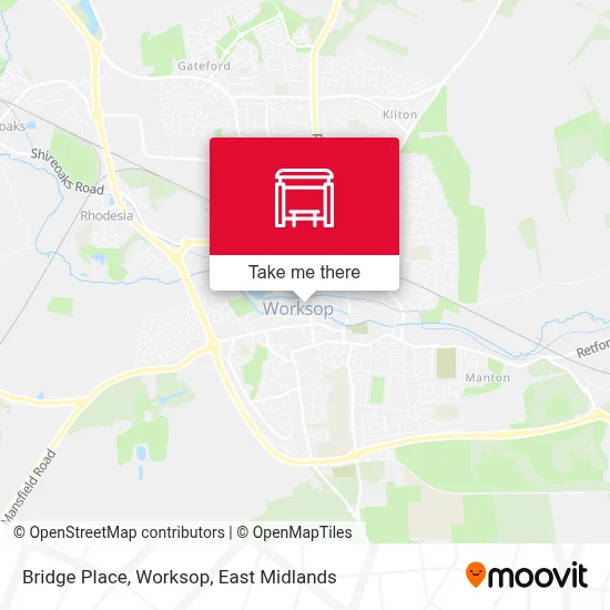 Bridge Place, Worksop map