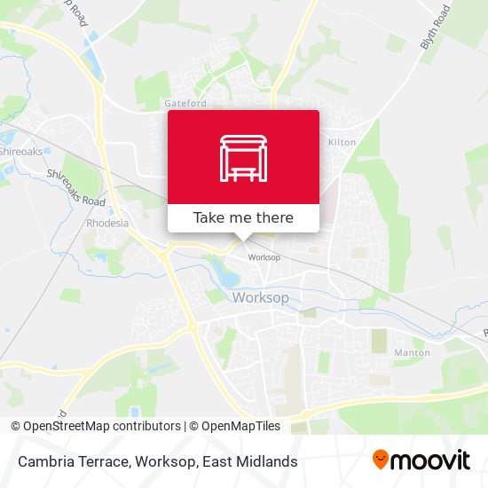 Cambria Terrace, Worksop map