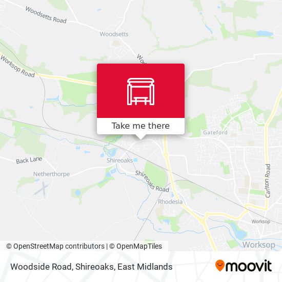 Woodside Road, Shireoaks map