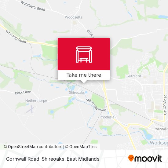 Cornwall Road, Shireoaks map