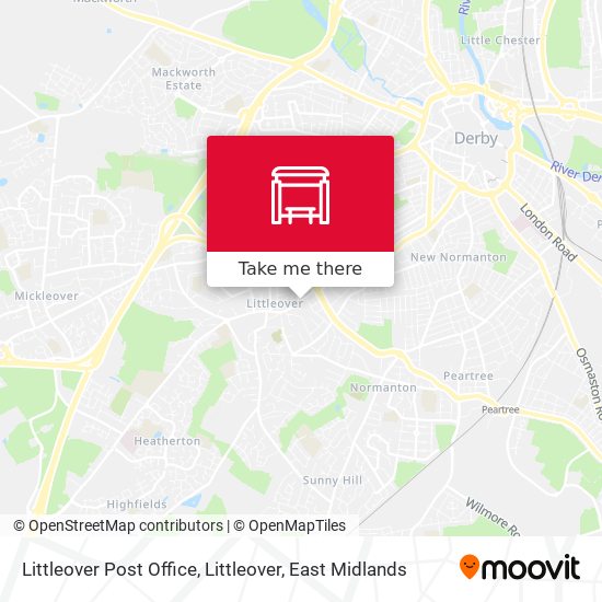 Littleover Post Office, Littleover map