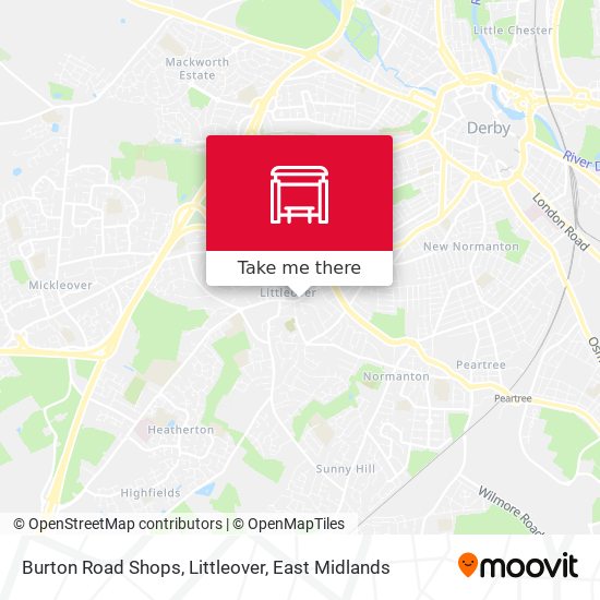 Burton Road Shops, Littleover map