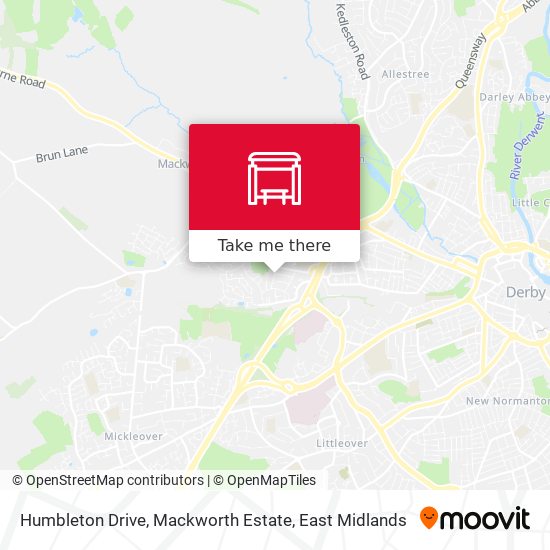 Humbleton Drive, Mackworth Estate map