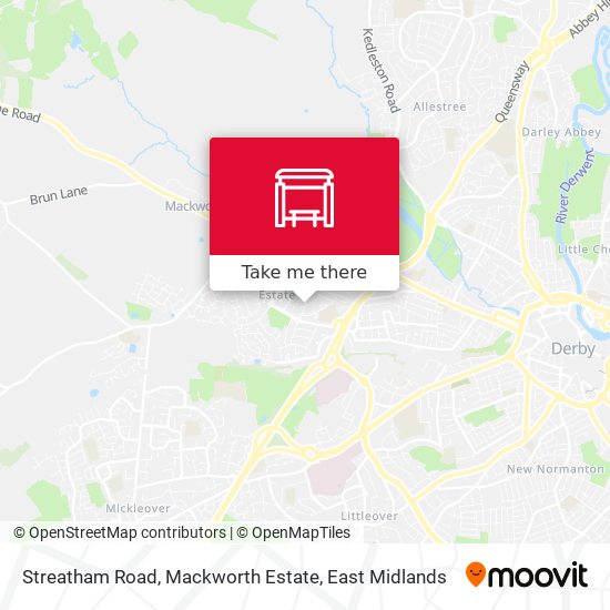 Streatham Road, Mackworth Estate map
