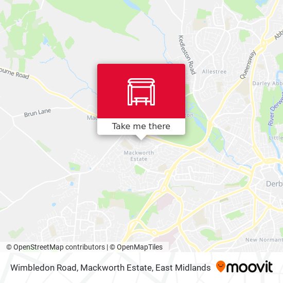 Wimbledon Road, Mackworth Estate map
