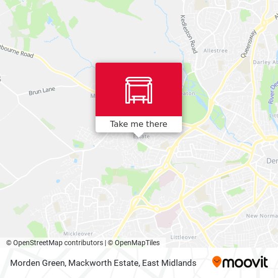 Morden Green, Mackworth Estate map