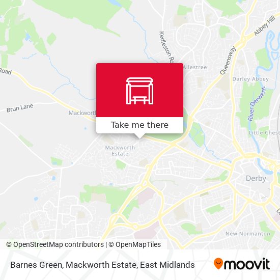 Barnes Green, Mackworth Estate map