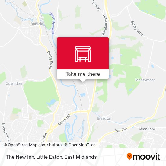 The New Inn, Little Eaton map