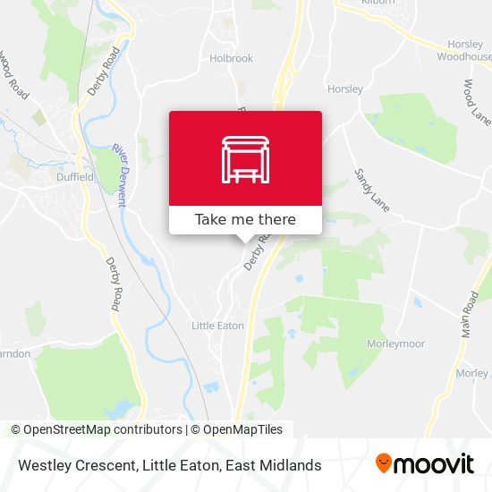 Westley Crescent, Little Eaton map